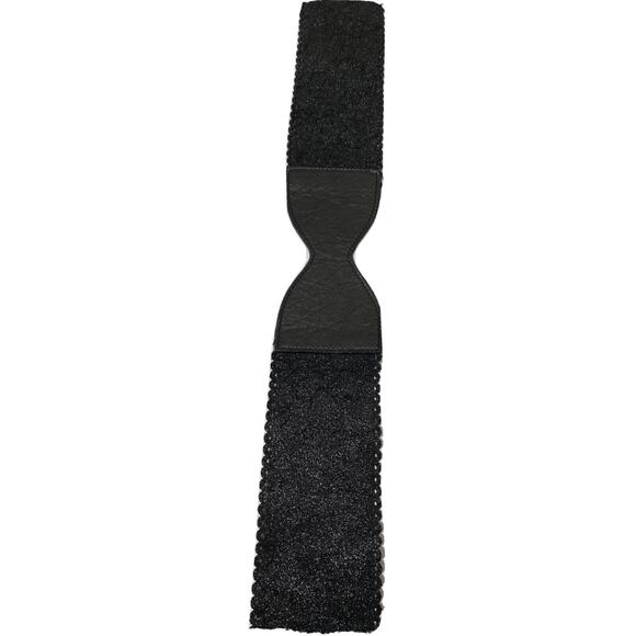 Leatherock Women Western Wide Waist Tie Belt Black Size L